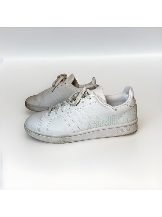 adidas Shoes - Adidas Neo Women's Cloudfoam Memory Shoes Size 7.5 White Blue 7 1/2 Sneakers